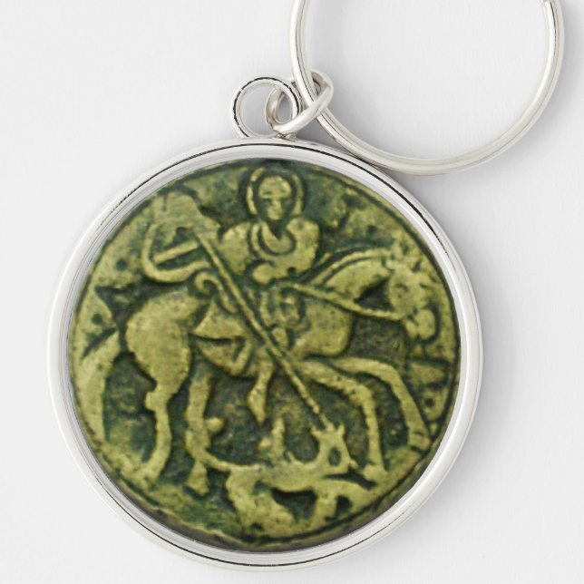 CHAVEIRO SANTO GEORGE E DRAGON MEDALLION (Frente)