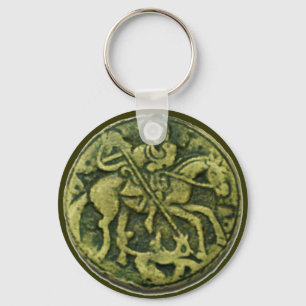 CHAVEIRO SANTO GEORGE E DRAGON MEDALLION