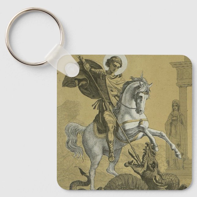 Chaveiro Santo George Patron, Inglaterra (Frente)