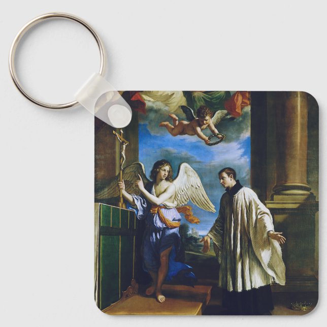 Chaveiro Santo italiano Aloysius Gonzaga (Frente)