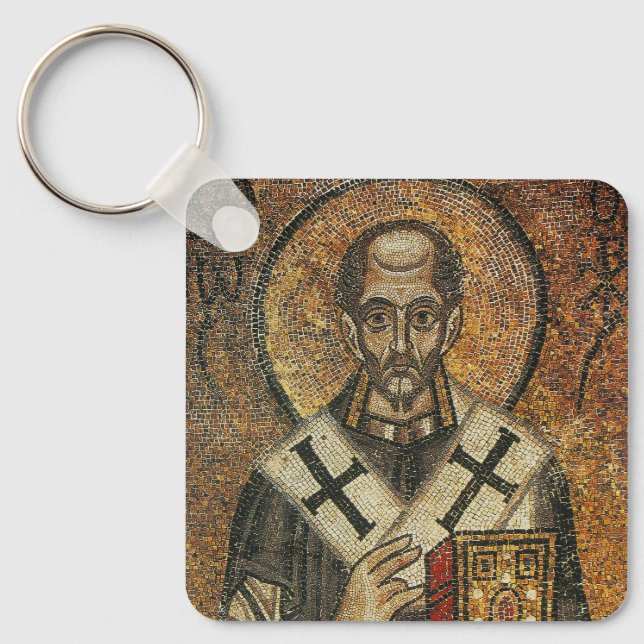 Chaveiro Santo John Chrysostom arcebispo de Constantinopla (Frente)
