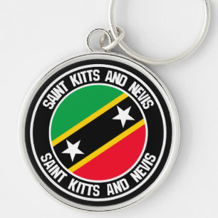 Chaveiro Santo Kitts e Nevis Round Emblem