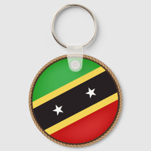 Chaveiro Santo legal Kitts e selo da bandeira de Nevis