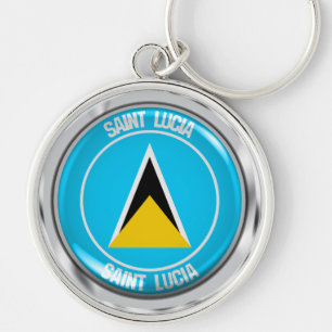 Chaveiro Santo Lucia Round Emblem
