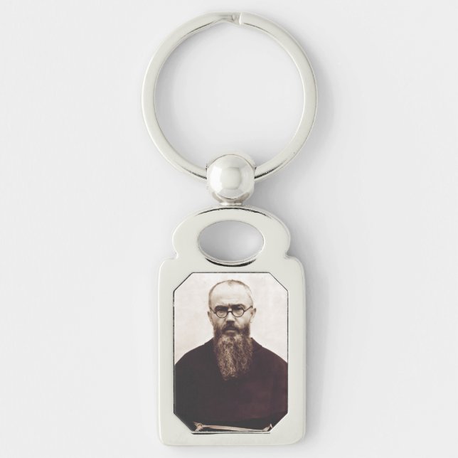 Chaveiro Santo Maximilian Kolbe padre católico polonês (Frente)
