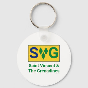 Chaveiro Santo Vincent e Bandeira de Granadinas Vincy