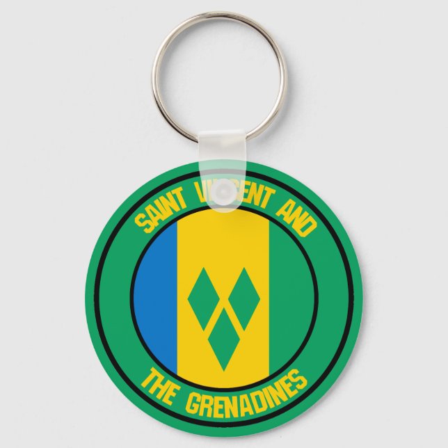 Chaveiro Santo Vincent e Grenadines no Emblema (Frente)