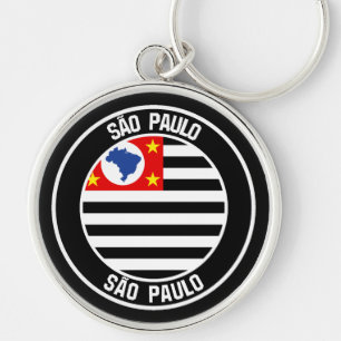 Chaveiro São Paulo Round Emblem