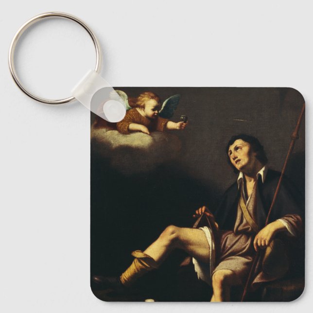 Chaveiro São Roque e o Anjo por Guy François (Frente)
