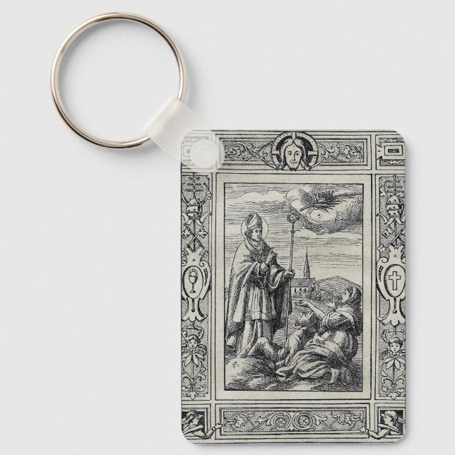 Chaveiro São Valentim de Roma Gravura Arte Premium (Frente)