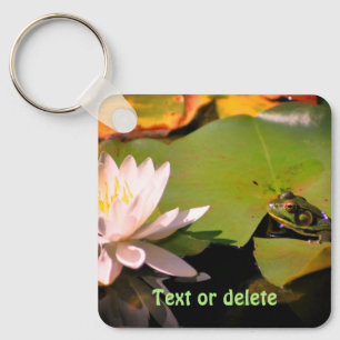 Chaveiro Sapo Admitindo Lily de Água Lotus Personalizada