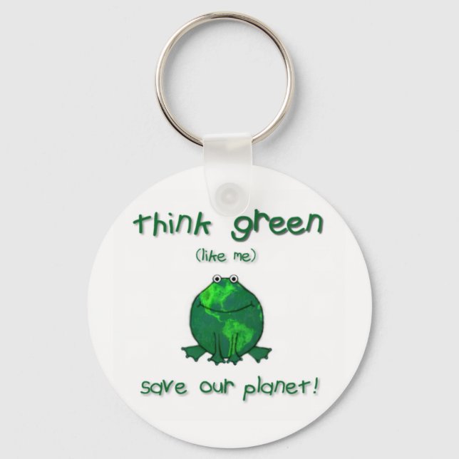 Chaveiro Sapo ambiental do Dia da Terra (Frente)