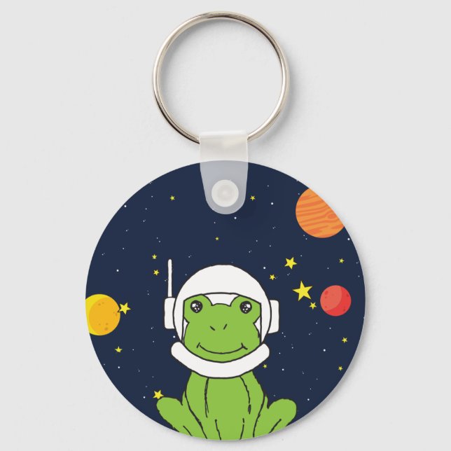 Chaveiro Sapo Astronauta Animal Com Capacete Espacial (Frente)