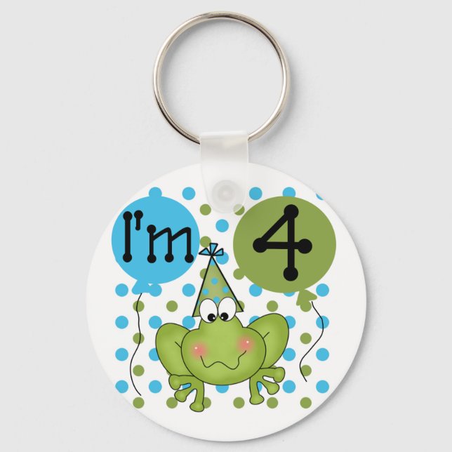 Chaveiro Sapo Azul 4.º Camisetas e presentes de aniversário (Frente)