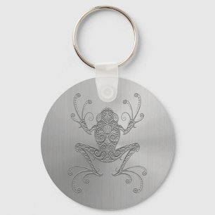 Chaveiro Sapo de árvore de aço inoxidável