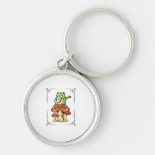 Chaveiro Sapo de Cogumelo Goblincore Micologia Desenho Artí
