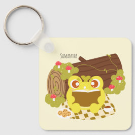 Chaveiro Sapo De Picnic Lendo Um Livro
