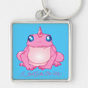 Chaveiro Sapo De Unicórnio Rosa, Tenho Que Ser Eu