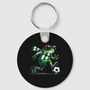 Chaveiro Sapo Engraçado Sapo Gráfico Animal Jogando Socc