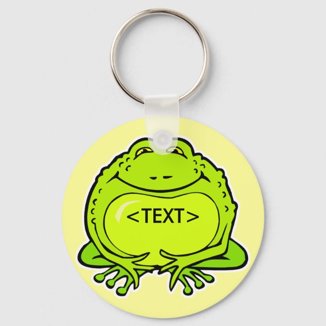 Chaveiro sapo gordo feliz, <TEXT> (Frente)