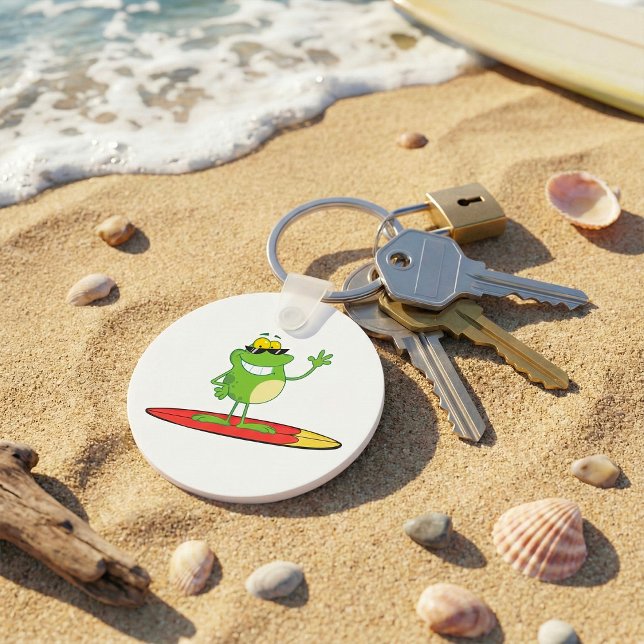 Chaveiro Sapo Surfista Usando Óculos de Sol (Criador carregado)