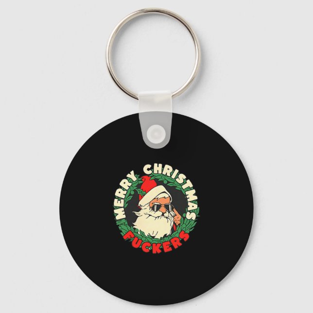 Chaveiro Sarcastic Christmas Merry Xmas Forer Funny Santa H (Frente)
