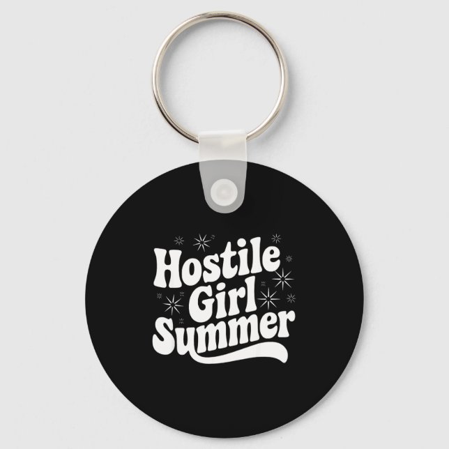 Chaveiro Sarcastic Quote Retro Saying Hostile Girl Summer B (Frente)