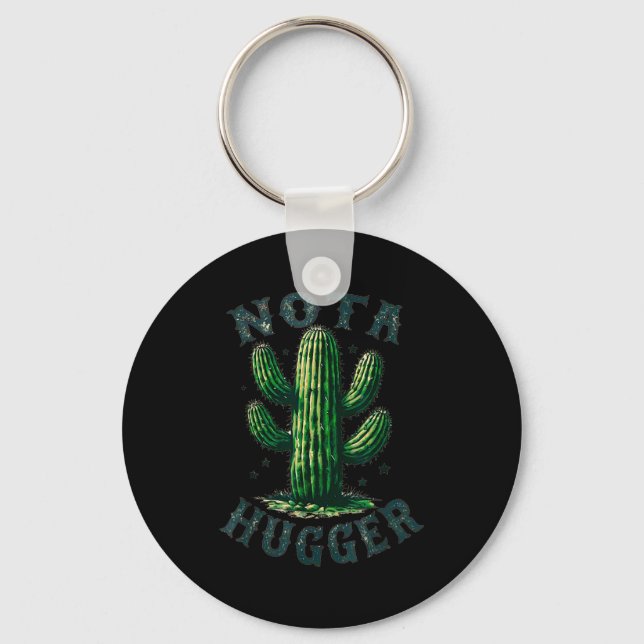 Chaveiro Sarcastic Sayings Cactus Not A Hugger No Hug Meme  (Frente)