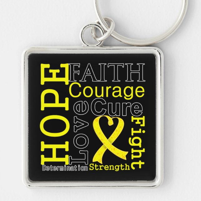 Chaveiro Sarcoma Hope Faith Motto (Frente)