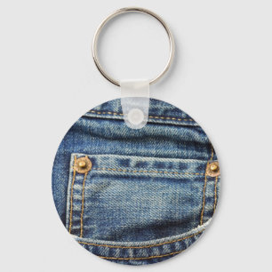 Chaveiro Sarja de Nimes - bolso azul de Jean