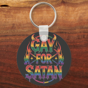 Chaveiro Satã de granizo Arco-Íris Baphomet Diabo Goat LGBT