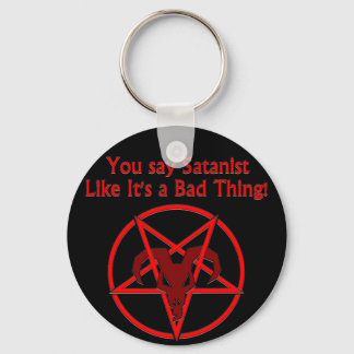 Chaveiro Satanista Má Coisa Humor Escuro no Pentáculo