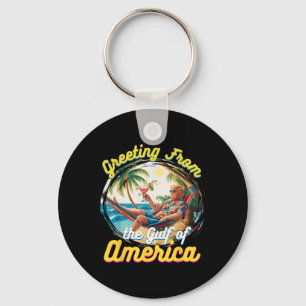 Chaveiro Saudações Do Golfo Da América Americana Trump Patr