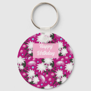 Chaveiro Saudações personalizadas de Feliz Aniversário