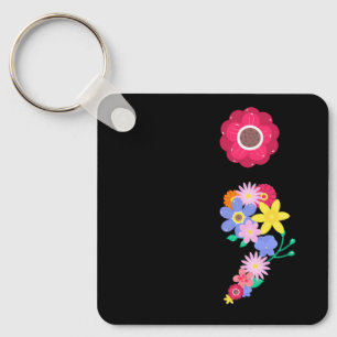 Chaveiro Saúde Mental da Flor do Semicolão é importante par