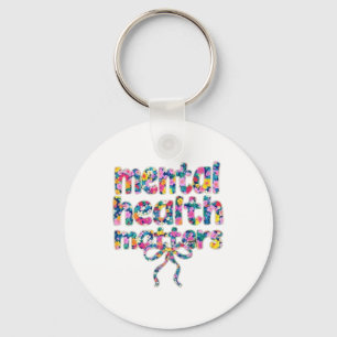 Chaveiro 🌸 Saúde Mental Importa Design Floral