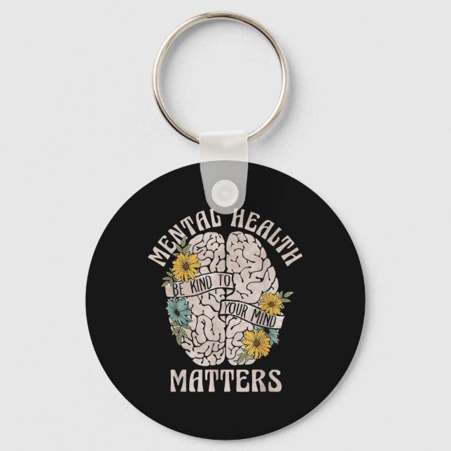 Chaveiro Saúde Mental S Seja Gentil Com a Sua Mente Consciê (Frente)