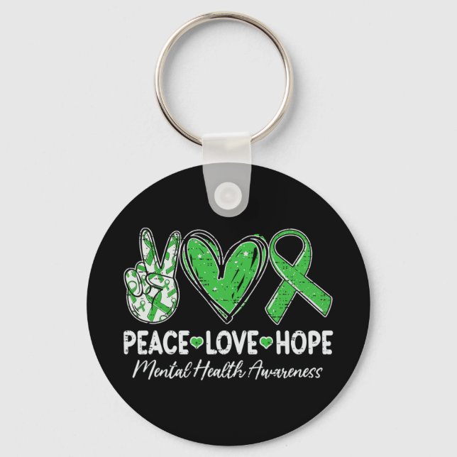 Chaveiro Saúde Mental Significa Consciência Paz Amor Espera (Frente)