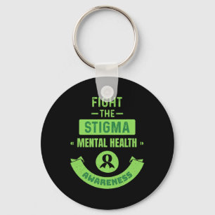 Chaveiro Saúde Mental Verde Fita Consciência Mental Saúde M