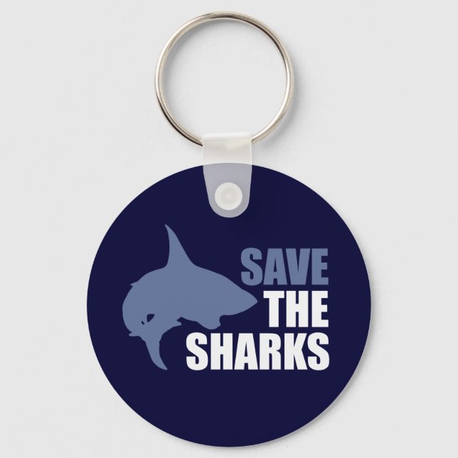 Chaveiro Save The Sharks, Save The Fins (Frente)