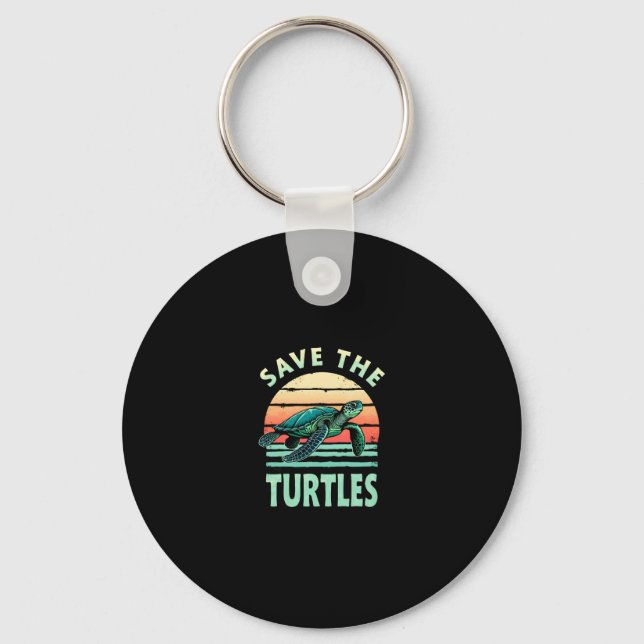 Chaveiro Save The Turtles Animal Turtle Pet Lover (1) (Frente)