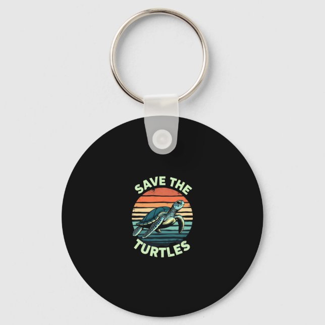 Chaveiro Save The Turtles Animal Turtle Pet Lover (2) (Frente)