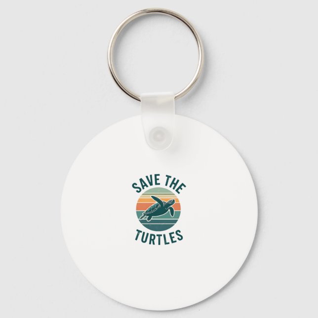 Chaveiro Save The Turtles Animal Turtle Pet Lover (2) (Frente)