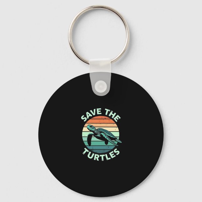 Chaveiro Save The Turtles Animal Turtle Pet Lover (4) (Frente)