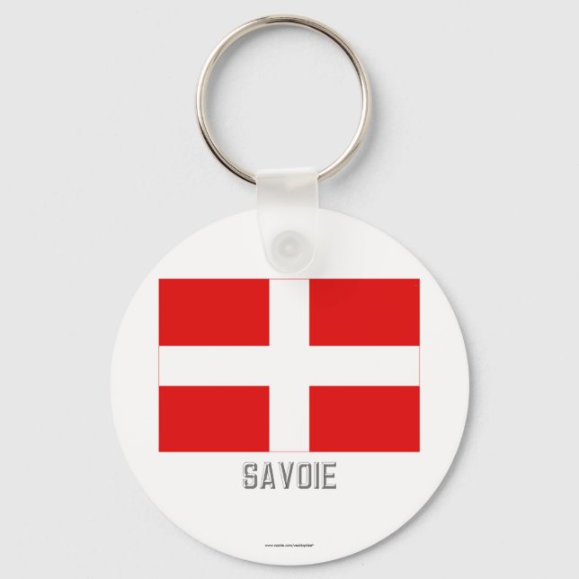 Chaveiro Savoie flag com nome (Frente)