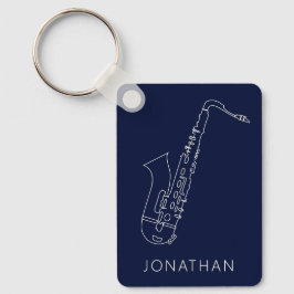 Chaveiro Saxo Personalizado da Linha de Marinho Saxofone mi