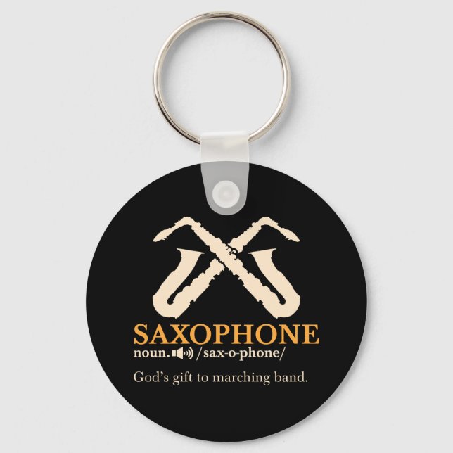 Chaveiro Saxofone - Definição de Saxofone (Frente)