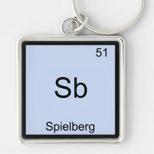 Chaveiro Sb - Spielberg Símbolo de Elemento Químico Engra