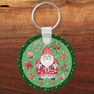 Chaveiro Scandinávia Santa Claus Green