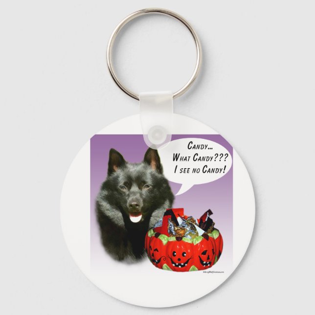 Chaveiro Schipperke Halloween Candy (Frente)